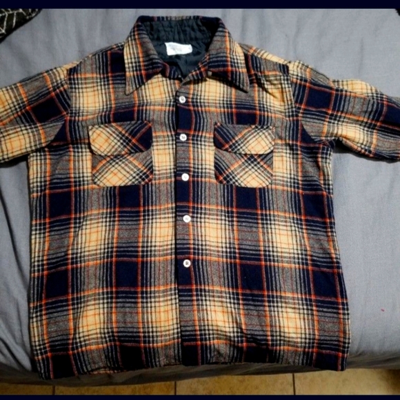 Vintage JCPenney Men’s 70s Wool Plaid Flannel - Picture 2 of 6